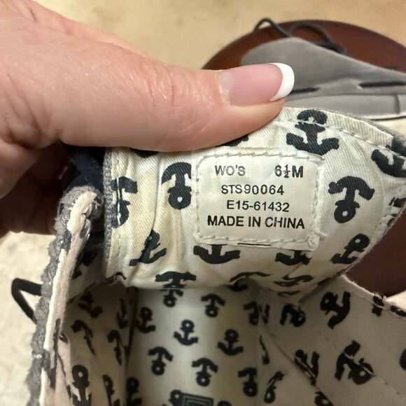 Sperry Top Sider Women's Grey Corduroy High Top Zip Sneaker 6.5 - Picture 7 of 7